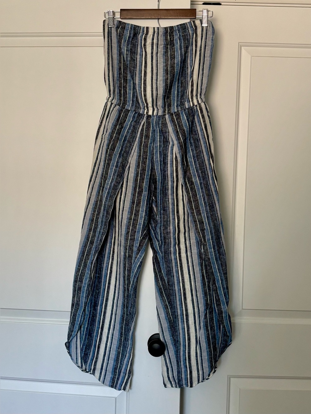 Drew Emerson Linen Strapless Jumpsuit